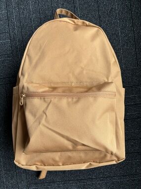 Girlfriend Collective Backpack Beige Minimalist Sustainable Recycled Nylon